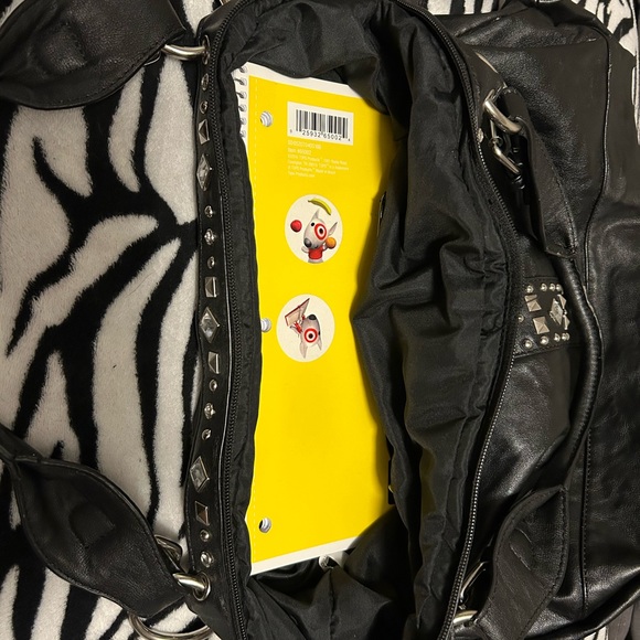 Black studded hobo style purse - Picture 6 of 12